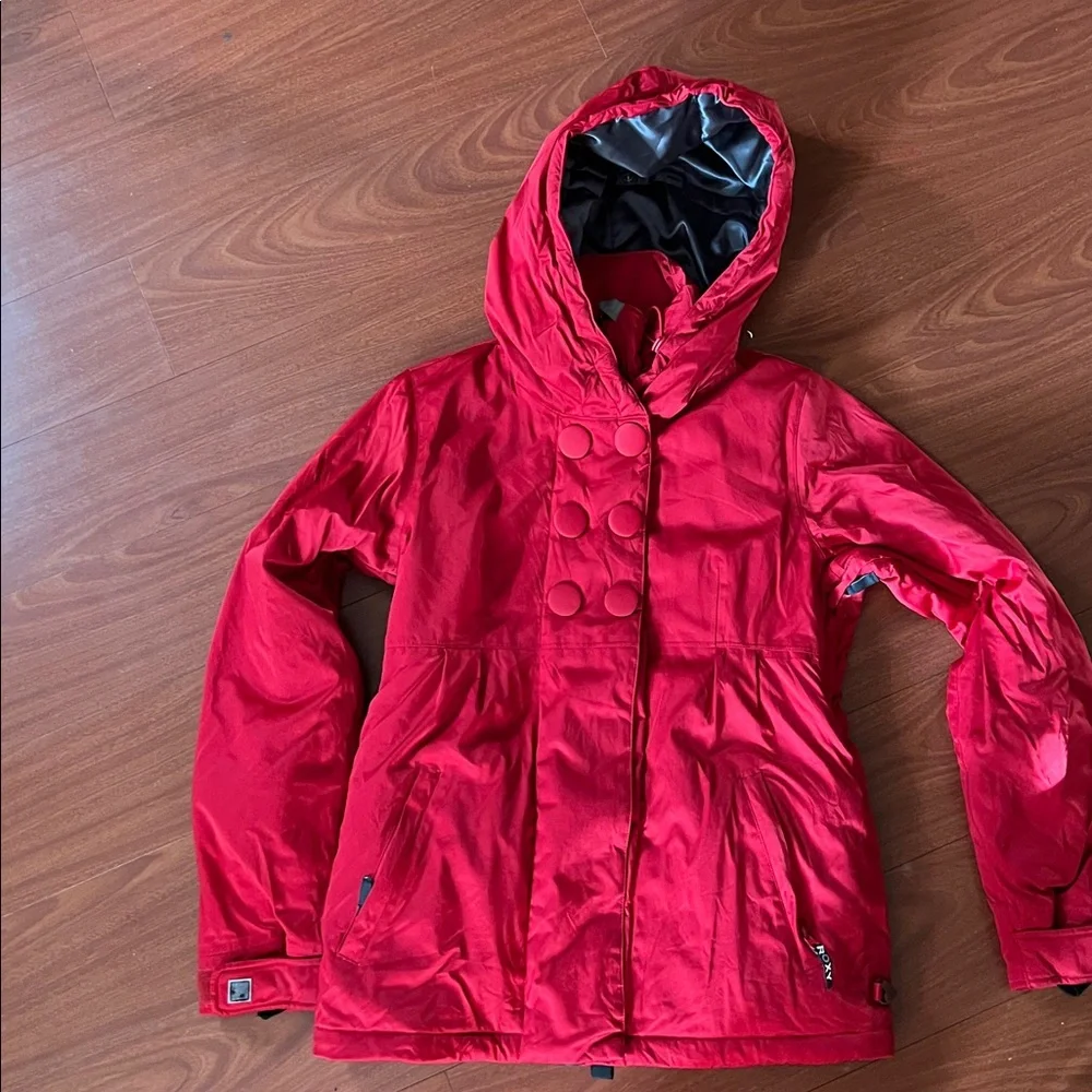 Roxy bright edition Red‎ ski Puffer Jacket with Gray ski Pants size S